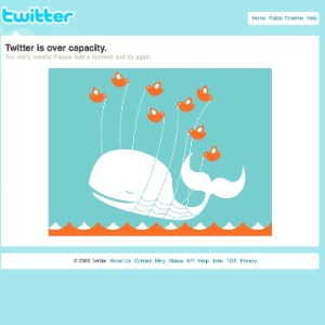Nem mesmo a imagem da ""baleia do fail"" foi exibida durante a falha do Twitter na quinta (26)  - Reprodução