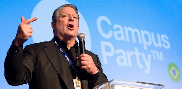 Al Gore, ex-vice-presidente dos EUA, participou nesta tera-feira (18) da Campus Party