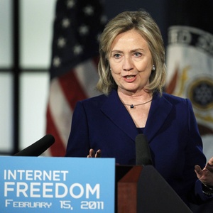 Hillary Clinton, secretria de Estado norte-americana, fez discurso sobre liberdade na internet