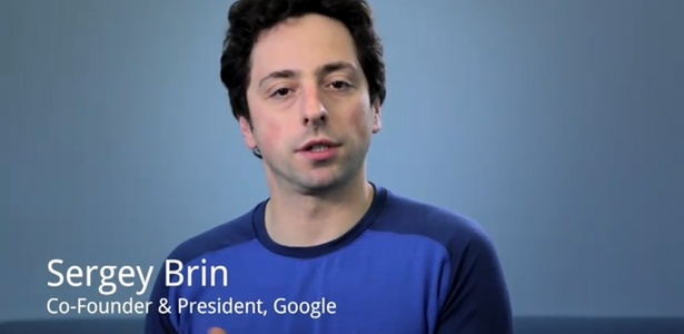 Sergey Brin, presidente e cofundador do Google, em vídeo de divulgação do projeto - Reprodução