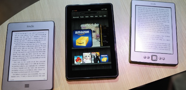 Kindle Fire (c), da Amazon, foi um dos eletrônicos mais vendidos da empresa de varejo online - Emmanuel Dunand/AFP