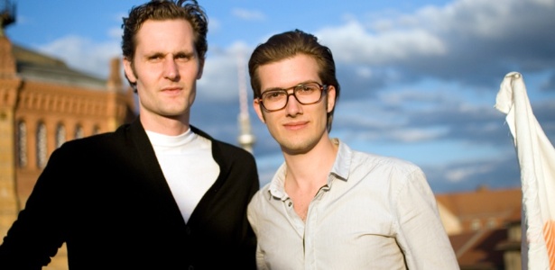 Eric e Alexander, do soundcloud.com, que anunciou investimento estimado em US$ 50 milhes
