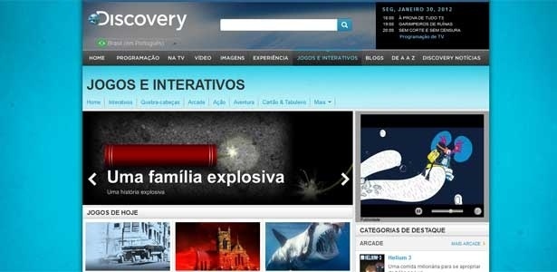 Site do Discovery Channel tem notcias, blogs, vdeos, fotos e jogos sobre os temas do canal