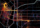 Homem usa GPS para registrar seus passos e transforma dados em mapas artísticos - Reprodução/Aaron Parecki