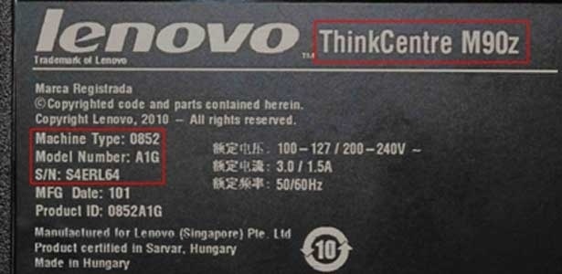 Foto divulgada pela Lenovo mostra nmero de srie das mquinas all-in-one, atrs do monitor